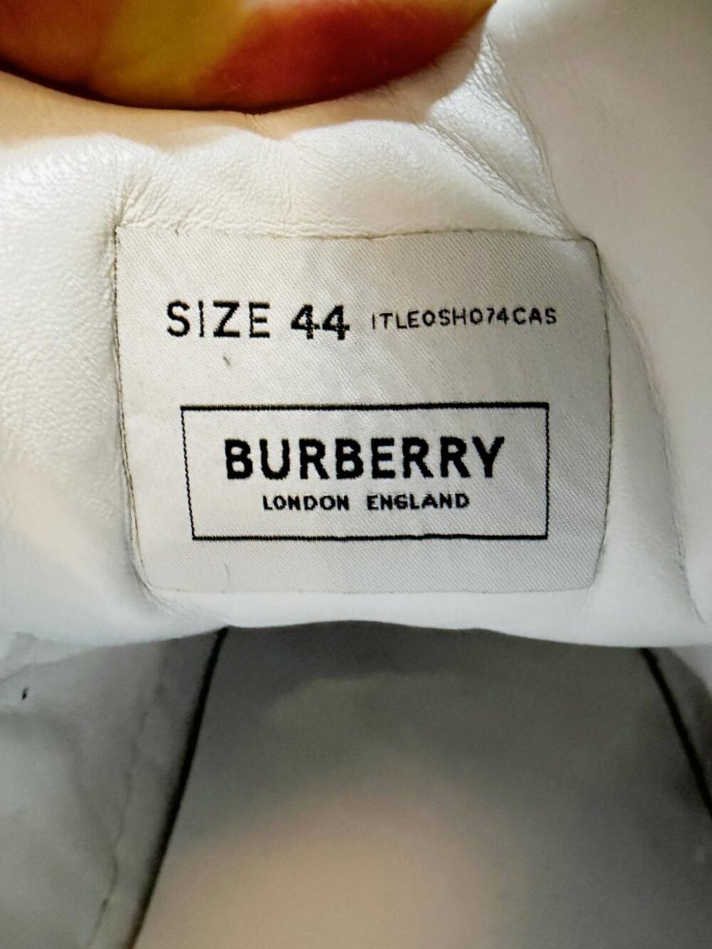 Burberry Low Top Sneaker - Rubber Sole - Size 44 - Picture 14 of 15